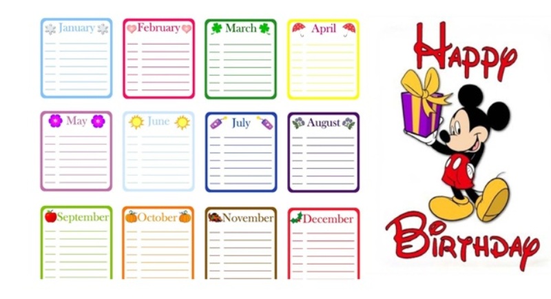 Download Birthday Calendar Template
